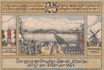 Notgeld Stadt Kappeln 677.1.a,c , 25 Pfennig Schein in kfr. von 1920 , Schleswig Holstein Seriennotgeld