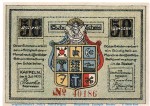 Notgeld Stadt Kappeln 677.2.b , 50 Pfennig Schein Kn. rotbraun in kfr. von 1920 , Schleswig Holstein Seriennotgeld