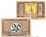 Notgeld Stadt Kellinghusen 688.1 , Set mit 2 Scheinen in kfr. von 1920 , Schleswig Holstein Seriennotgeld