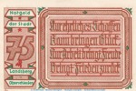 Notgeld Stadt Landsberg 763.1 , 75 Pfennig Nr.1 -März- in kfr. von 1921 , Schlesien Seriennotgeld