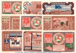 Notgeld Stadt Landsberg 763.1 , Set -März- mit 9 Scheinen in kfr. von 1921 , Schlesien Seriennotgeld