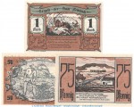 Notgeld Stadt Medebach 875.1 , Set mit 3 Scheinen in kfr. von 1921 , Westfalen Seriennotgeld