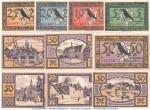 Notgeld Stadt Merseburg 884.2 , Büttenpapier Set mit 10 Scheinen in kfr. von 1921 , Sachsen Anhalt Seriennotgeld