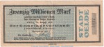 Notgeld Stadt Oelde , 20 Millionen Mark Schein in gbr. Topp 700.8 von 1923 , Westfalen Inflation