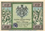 Ohrdruf , Notgeld 10 Pfennig Schein -Stpl- in kfr. M-G 1012.1.a , Thüringen 1921 Seriennotgeld