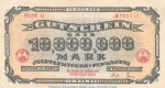 Notgeld Stadt Pirmasens , 10 Millionen Mark Schein in L-gbr. Keller 4313.m von 1923 , Pfalz Inflation