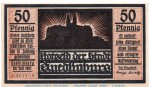 Notgeld Stadt Quedlinburg 1087.4 , 50 Pfennig Nr. 5 orange in kfr. von 1921 , Sachsen Anhalt Seriennotgeld