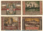 Notgeld Stadt Querfurt 1090.1 , Set mit 4 Scheinen in kfr. von 1921 , Sachsen Anhalt Seriennotgeld