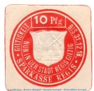 Notgeld Stadt Regis 5965.05.15 , 10 Pfennig Schein in kfr. o.D. Sachsen Verkehrsausgabe