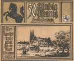 Notgeld Stadt Stuttgart 1289.2 , 50 Pfennig Schein -Q- in kfr. von 1922 , Württemberg Seriennotgeld