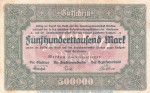 Notgeld Stadt und Amtsh. Werdau , 500.000 Mark Schein in kfr. Keller 5545.c von 1923 , Sachsen Inflation