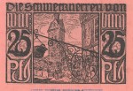 Notgeld Stadt Warburg 1376.1.a , 25 Pfennig Schein in kfr. von 1921 , Westfalen Seriennotgeld