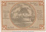 Notgeld Stadt Weimar 1398.3.a , 25 Pfennig Schein Nr.6 in kfr. von 1921 , Thüringen Seriennotgeld