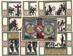 Notgeld Stadt Zörbig 1475.4 , Set mit 10 Scheinen in kfr. o.D. Sachsen Anhalt Seriennotgeld