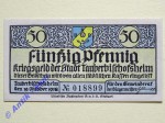 Notgeld Tauberbischofsheim , Baden , Einzelschein über 50 Pfennig , Tieste 7295.01 , von 1918 , Verkehrsausgabe