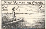 Notgeld V.f.A. und Heimatkunde Buchau 197.1 , 50 Pfennig Schein in kfr. von 1921 , Württemberg Seriennotgeld