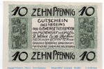 Notgeld Verein d. Gewerbetreibenden Michendorf 887.1 , 10 Pfennig Schein in kfr. von 1921 , Brandenburg Seriennotgeld