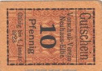 Notgeld Vorschussverein Neuhaus , 10 Pfennig Schein in f-kfr. Tieste 4860.05.01 o.D. Niedersachsen Verkehrsausgabe