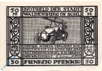 Notgeld Waldenburg , 50 Pfennig Schein , Pap. glatt , Mehl Grabowski 1371.1 b , von 1920 , Schlesien Serien Notgeld