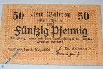 Notgeld Waltrop , 50 Pfennig Schein , WZ gleich , Tieste 7690.05.10 , von 1920 , Westfalen Verkehrsausgabe