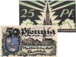 Notgeld Wandsbeck , Set mit 2 Scheinen in kfr. Tieste 7695.20 - 21 , von 1921 , Hamburg Verkehrsausgabe