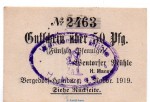 Notgeld Wentorfer Mühle Bergedorf , 50 Pfennig Schein in kfr. Tieste 0440.35.02 von 1919 , Hamburg Verkehrsausgabe