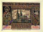 Notgeld Xanten , Einzelschein 50 Pfennig mit Doppelpunkt und Kennummer , Siegfrieds Tod , Seriennotgeld , Nordrhein Westfalen , Mehl Grabowski 1464.1 C , von 1921