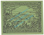 Oberheldrungen , Notgeld 50 Pfennig Nr.1 -grün- in kfr. M-G 995.1 , Thüringen 1921 Seriennotgeld