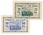 Penkun , Notgeld Set mit 2 Scheinen , Tieste 5555.05.10-11 , Pommern 1920 Verkehrsausgabe