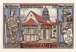 Philippsthal , Notgeld 1 Mark Schein Nr.1 unc-kfr. M-G 1058.1 , Hessen 1921 Seriennotgeld