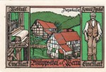 Philippsthal , Notgeld 1 Mark Schein Nr.7 unc-kfr. M-G 1058.1 , Hessen 1921 Seriennotgeld