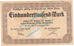 Pirna , Notgeld 100.000 Mark Schein in gbr. Keller 4316.a , Sachsen 1923 Grossnotgeld Inflation