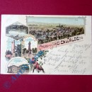 Postkarte Ansichtskarte Freienwalde , Kurhaus, See, Totale , gel. 1898 , Brandenburg