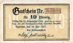 Querfurt , Notgeld 10 Pfennig Schein in gbr. Tieste 5840.10.01 , Sachsen Anhalt 1917 Verkehrsausgabe