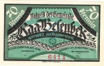 Raa-Besenbeck , Notgeld 70 Pfennig Schein unc-kfr. M-G 1092.1.a , Schleswig 1921 Seriennotgeld