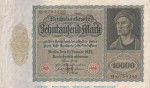 Reichsbanknote , 10.000 Mark Schein in gbr. DEU-76, Ros.68.a, P.70 , vom 19.01.1922 , Wemarer Republik - Inflation