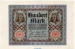 Reichsbanknote , 100 Mark Schein 7-stellig , DEU-75.a, Ros.67, P.69, vom 01.11.1920 , Nachkriegszeit und Inflation