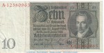 Reichsbanknote , 10 Mark Schein -R 1- in gbr. DEU-183.a, Ros.173, P.180 , vom 22.01.1929 , Weimarer Republik - Reichsbank