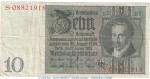 Reichsbanknote , 10 Mark Schein -R 2- in gbr. DEU-183.a, Ros.173, P.180 , vom 22.01.1929 , Weimarer Republik - Reichsbank