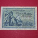 Reichskassenschein über 5 Mark, Reichsmark Banknote vom 31.10.1904 , in guter gebrauchter Erhaltung.