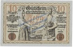 Rochlitz , Banknote 10 Mark Schein in kfr. Geiger 451.03 , Sachsen 1918 Grossnotgeld