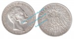 Silbermünze deutsches Reich , 3 Mark Stück von 1909 A -Wilhelm II- , J.103 , Preussen