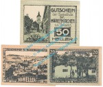 St.Marienkirchen a.d.P. Notgeld Set mit 3 Scheinen in kfr. K-K 909... Oberösterreich o.D.