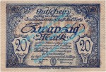 Stollberg , Notgeld 20 Mark in gbr. Geiger 511.02.b , Großnotgeld 1918 Sachsen