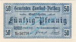 Tambach , Notgeld 50 Pfennig Schein in kfr. Tieste 7260.05.20 , Thüringen 1917 Verkehrsausgabe