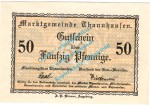 Thannhausen , Notgeld 50 Pfennig Schein in kfr. Tieste 7335.05.03 , Bayern o.Thannhausen , Notgeld 50 Pfennig Schein in kfr. Tieste 7335.05.03 , Bayern o.D. VerkehrsausgabeD. Verkehrsausgabe