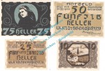 Ulrichsberg , Notgeld Set mit 4 Scheinen in kfr. K-K 1091.I... Oberösterreich 1920