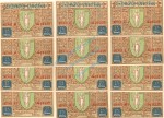 Vacha , Notgeld Set -12 x Nummerngleich- unc-kfr. M-G 1356.1 , Thüringen 1921 Seriennotgeld