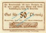 Vienenburg , Notgeld 50 Pfennig Schein in kfr. M-G 1361.1.k , Niedersachsen 1921 Seriennotgeld