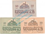 Wallsee , Notgeld Set mit 3 Scheinen in kfr. K-K 1137.I... Niederösterreich 1920